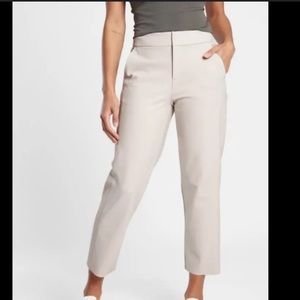 Athleta Stellar Straight Crop Pants Light Tan